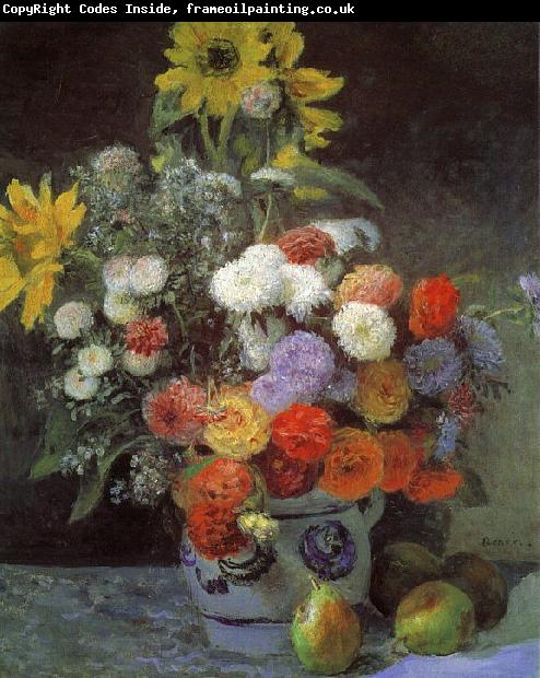 Pierre Renoir Mixed Flowers in an Earthenware Pot